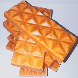HAND Crafted Pumpkin Spiked waxmelt glitter bar 1pc